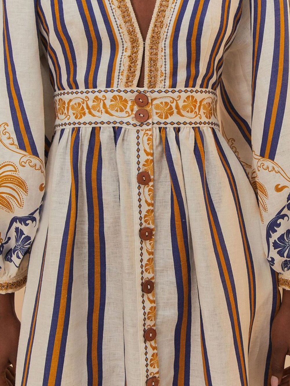 NWT Beautiful Boho Pineapple Deco Maxi Dress by FARM Rio - Size M - Picture 3 of 7